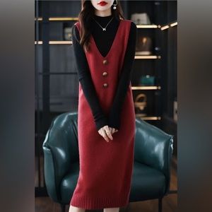 NWOT Pullover knitted vest V-neck casual sweater sleeveless women vest sweater